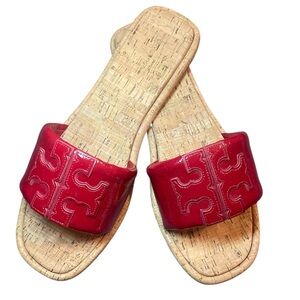 Tory Burch Patent Leather Sport Slides New-No Box, Size 13